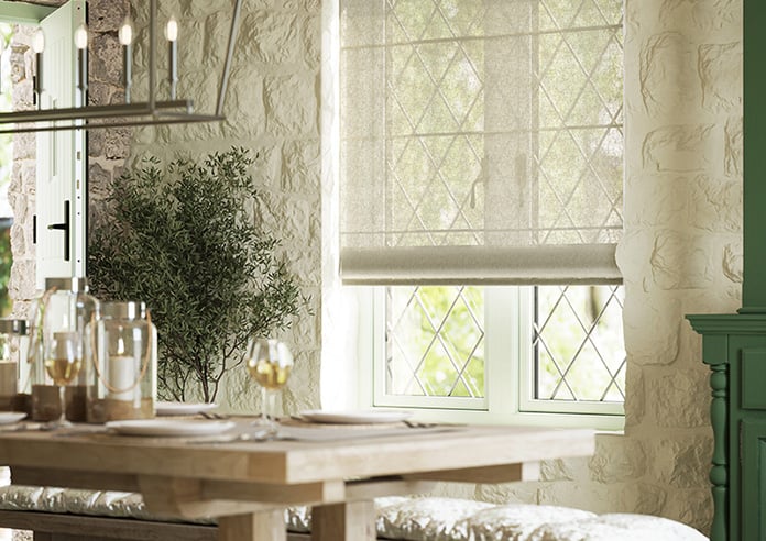 Pescara Voile, Oat - Motorised Roman Blind - Image 5